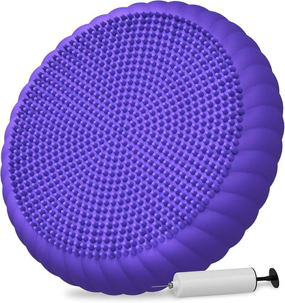 Wobble Cushion with Inflation Pump - Wobble Disk Balance Disc Wiggle Seat for Sensory Kids, Balance Pads