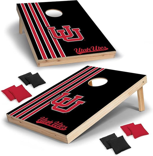 2' x 3' Solid Wood Cornhole Set with Direct Print HD Team Graphics – Great Gift for Any NCAA Fan! Bean Bag Toss Family Outdoor Games
