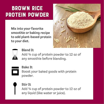 Judee's Brown Rice Protein Powder, (80% Protein) 3 lb - Non-GMO & Sprouted - Keto-Friendly, Dairy, Gluten & Soy-Free Plant-Based Protein