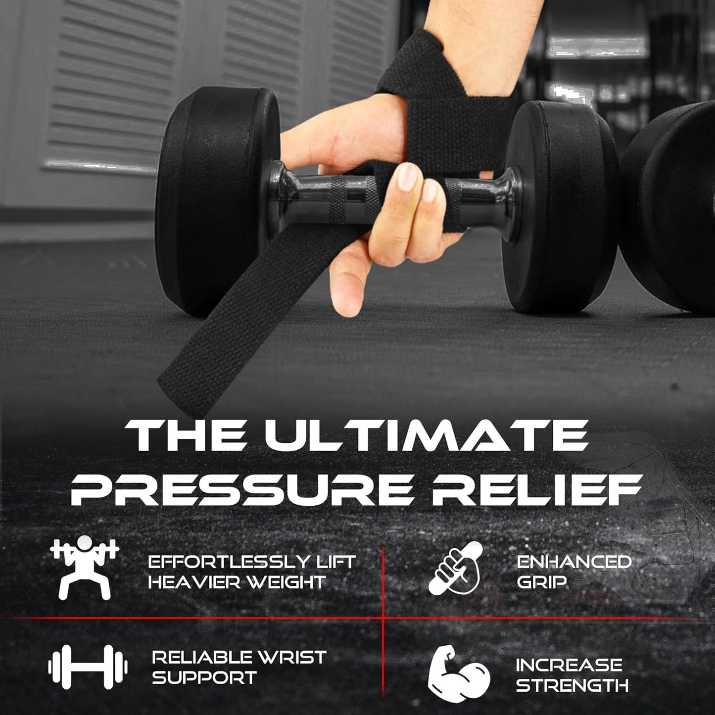 BEAST RAGE Lifting Wrist Straps for Weightlifting, Straps Gym Grip Power Workouts Lifting Straps