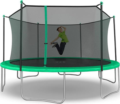 Sportspower Outdoor Trampoline with Safety Enclosure Net, 15FT