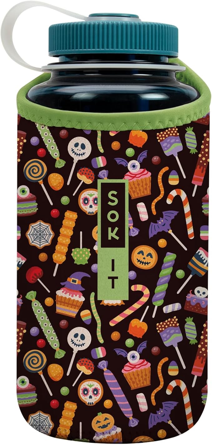 Sok It BotlSok Water Bottle Sleeve Insulated Neoprene Cover (Creep It Sweet, Fits 32oz Nalgene)