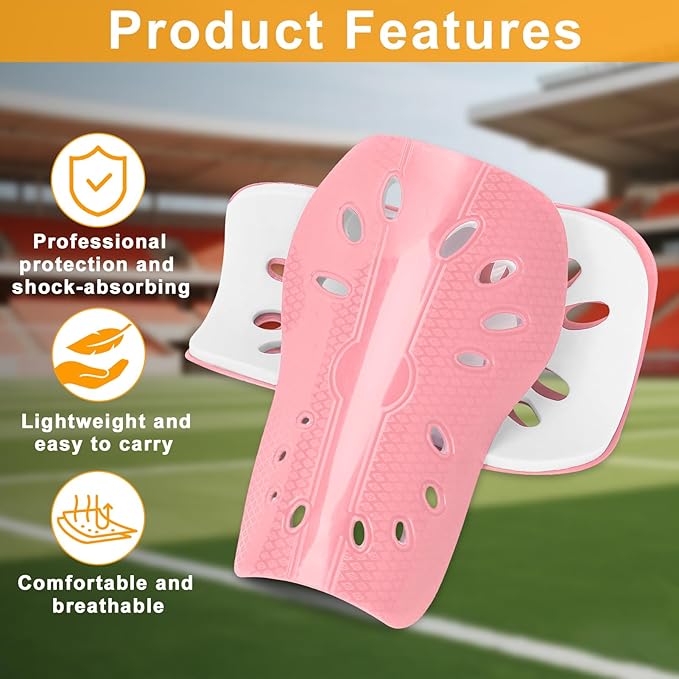 2 Pairs Shin Guards Soccer for Kids,Shin Pads Extra Lightweight Breathable Slide in Shin Guard for Football Training Match Outdoor Activities Protective Slip-in Shin Guards for Boys Girls