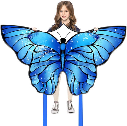 Butterfly Kites for Kids and Adults, Easy to Fly Large Single Line Kite for Boys and Girls - 55" x 28" Beach Kite for Beginners, 300ft String Handle Included