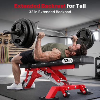 YOLEO Commercial Adjustable Weight Bench, ASTM Certified 2315LB, 8-Gauge Steel Workout Bench