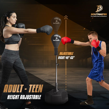 Tech Tools Punching Bag with Stand Adjustable Boxing Speed Bag Teens Adults