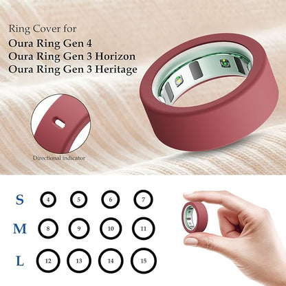 15 Pack Cover Compatible with Oura Ring Gen 4/Gen 3 Horizon/Gen 3 Heritage, Anti-Scratch Silicone Case for Oura Ring Protector for Women Men Working Out Gym, Support Charging with Cover on