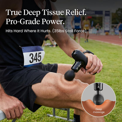BOB AND BRAD Q2 Mini Massage Gun, Pocket-Sized Deep Tissue Massager Gun, Portable Percussion Muscle