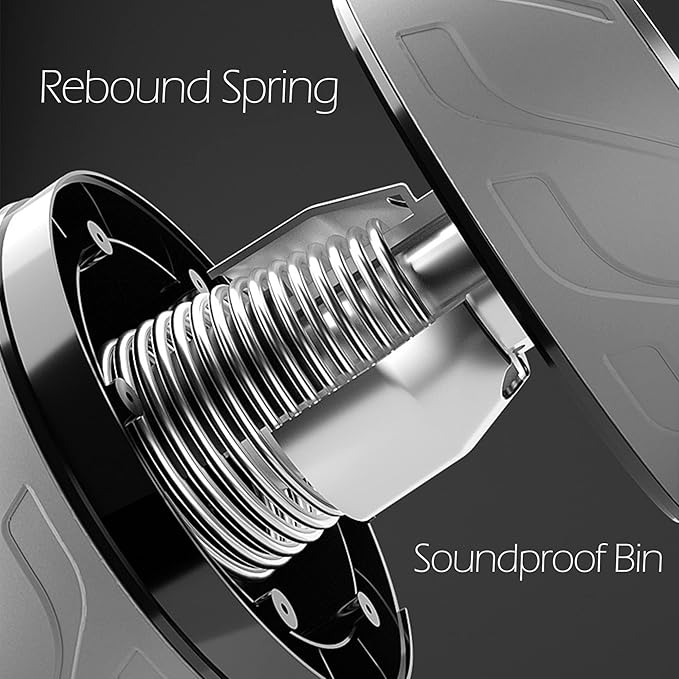 AB Wheel Roller with Resistance Spring, Automatic Rebound Exercise Abdominal Ultra-Wide Wheels Fitness for Gym & Home, Core Work-out Strength-Training Roller with Knee Pad, 14.6"W