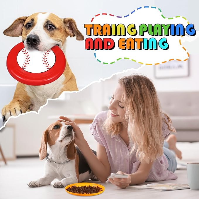 10 Pack Flying Disc Disk Flyer Disc Outdoor Training Interactive Flying Discs Bulk for Adults Dogs for Sports Favors, 5 Colors