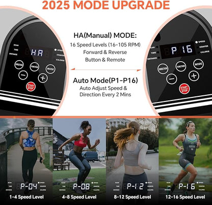 2025 New Under Desk Elliptical Machine, Electric Ellipse Leg Exerciser Pro As Seen On TV with 16 Adjustable Speed, Quiet and Fully Assembled with Remote Control & Non-Slip Foot Straps