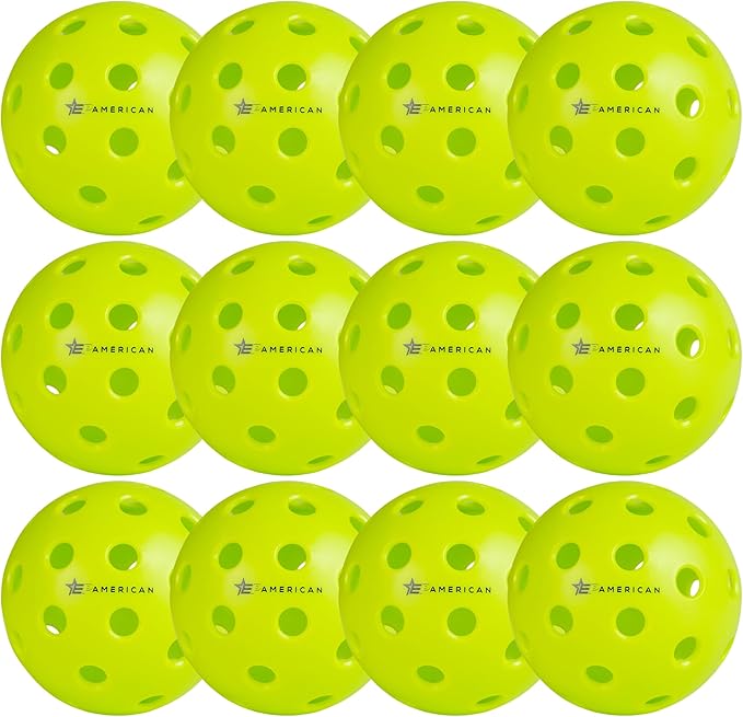 EP American Outdoor Pickleballs USAPA Approved | Made in USA with Durable Design | Tournament-Ready, High Performance | 40 Precision Holes for Balanced Flight, Consistent Spin