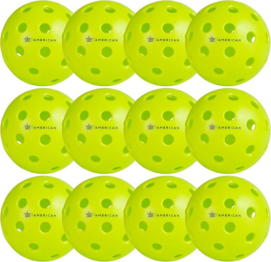 EP American Outdoor Pickleballs USAPA Approved | Made in USA with Durable Design | Tournament-Ready, High Performance | 40 Precision Holes for Balanced Flight, Consistent Spin