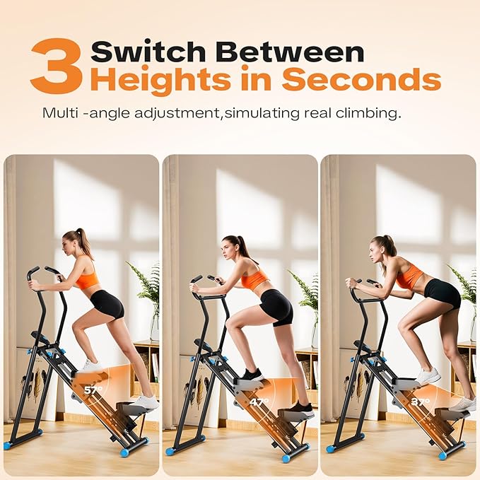 Stair Stepper for Home Gym, 2025 Upgrade Stair Climber w/ 3-Level Resistance & Height, Non-Slip Pedals, Digital Tracker & Phone Holder Home Exercise Machine for Women Men