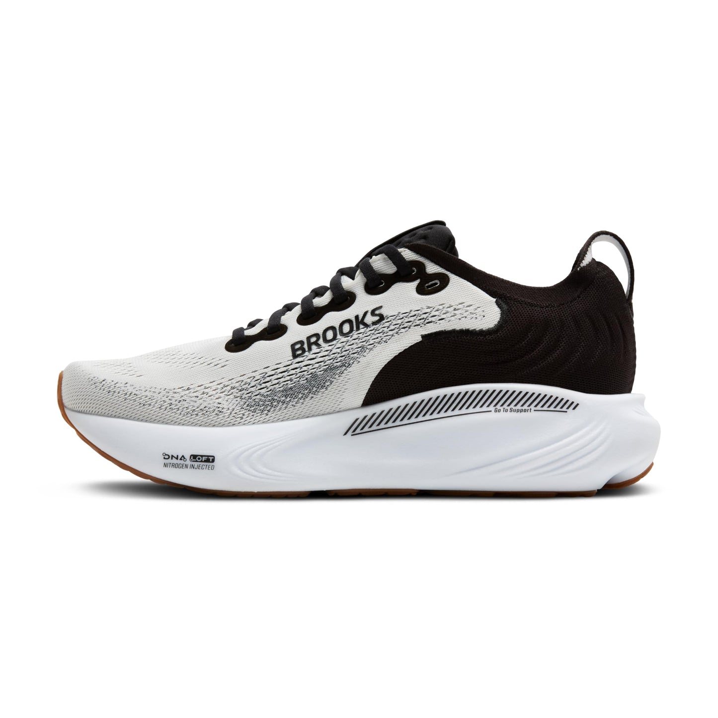 Brooks Men’s Adrenaline GTS 25 Supportive Running & Walking Shoe - White/Black/White - 11 Wide