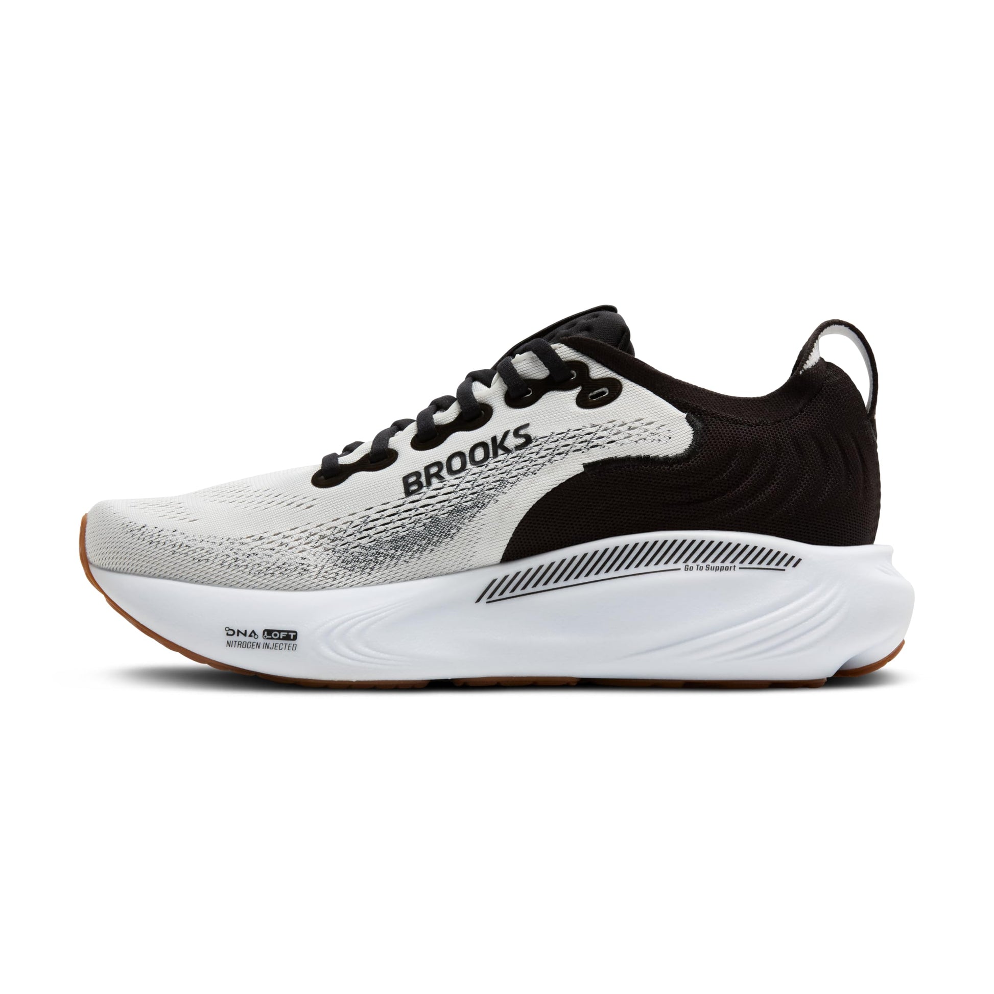 Brooks Men’s Adrenaline GTS 25 Supportive Running & Walking Shoe - White/Black/White - 11 Wide