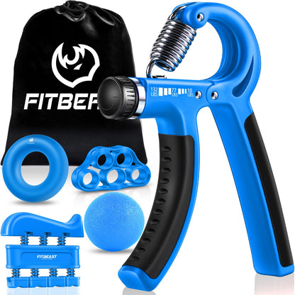 FitBeast Grip Strengthener Forearm Strengthener Hand Grips Strengthener Kit - 5 Pack Adjustable
