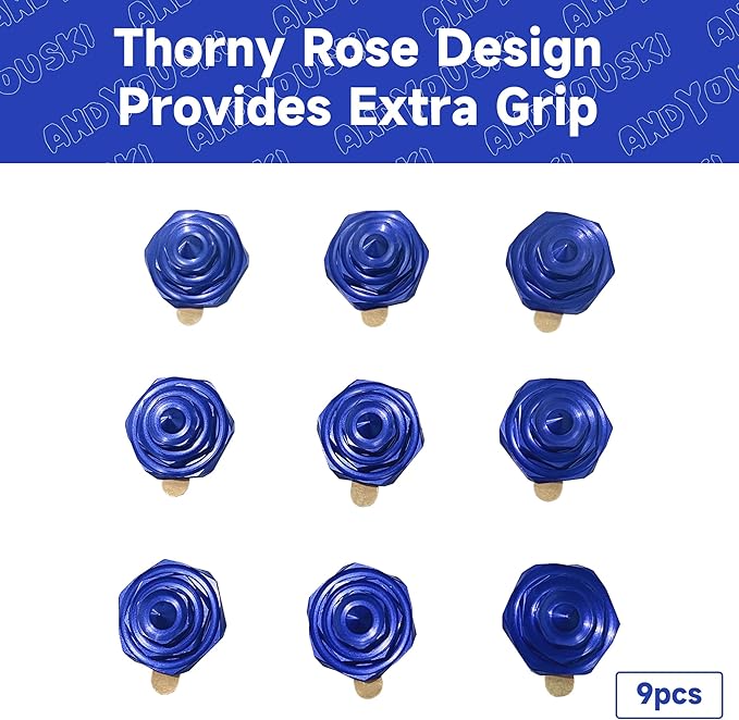 4-Layer Hexagonal Tapered Studs 18mm Aluminum Snowboard Stomp Pad - 9pcs