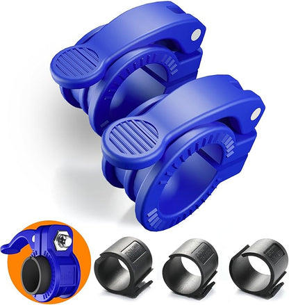 Narrow Barbell Clips 2.5cm Width for Olympic Bars, 0.9-1.18inch Adjustable Weight Clamps, Quick Release Locking Collars for Weightlifting