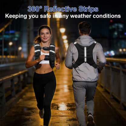 Weighted Vest with Two Adjustment Straps for Men Women, 8lbs/12lbs/16lbs/20lbs Weight Vest with