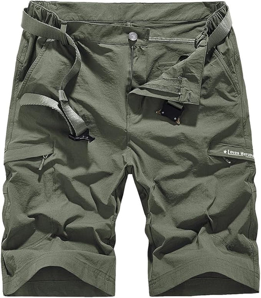 Quick Dry Hiking Shorts Men's Cargo Casual Outdoor 4-Way Stretchy Lightweight Summer Short with