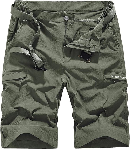 Quick Dry Hiking Shorts Men's Cargo Casual Outdoor 4-Way Stretchy Lightweight Summer Short with
