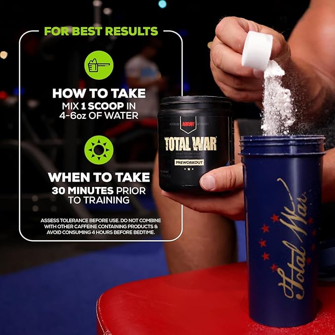 REDCON1 Total War Pre Workout, Rainbow Candy - Beta Alanine + Citrulline Malate Keto Friendly Preworkout for Men & Women with 320mg of Caffeine - Fast Acting (30 Servings)