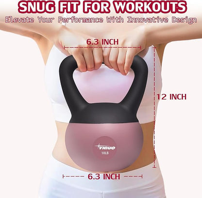YIGUO Soft Kettlebell, Kettlebells 10 lb Anti-Slip Grip Weight for Home Workouts, Kettlebell for Safe Strength Training for Women & Men & Beginners