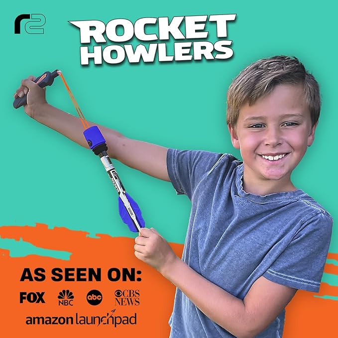 Toy Rocket Launcher for Kids: Best Outdoor Toys Slingshot Rockets Launchers Air Foam Rockets Games for Boys & Girls All Ages. Party Favor Easter Basket Stuffers & Great Gifts for Ages 8 9 10 11 & Up