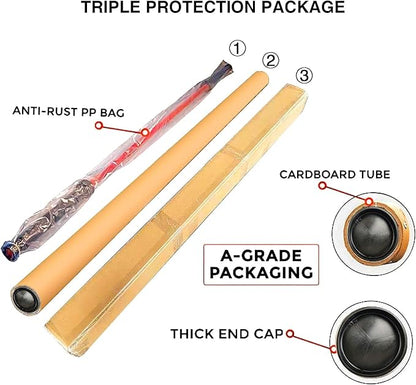 Chong Olympic Barbell 47Inch-4FT-350lb /86Inch-7FT-1500lb EZ Curl Weight Bar, Capacity Chrome Barbells for Gym Home Strength Training,Weightlifting,Power Lifting