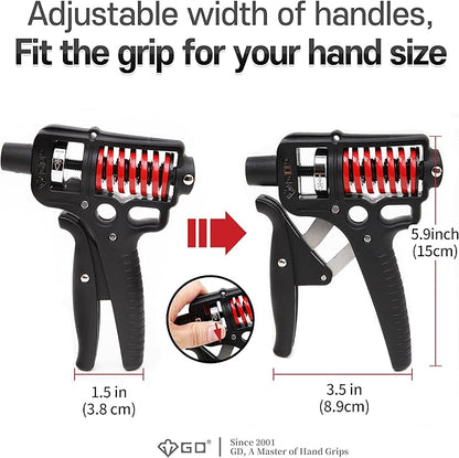 GD Grip Strength Trainer (Premium Adjustable Grip Strengthener for Forearm Training) Wrist and
