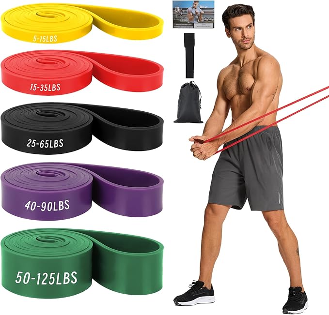 Non Latex Resistance Bands, Pull Up Assistance Bands, Exercise Bands Resistance, Workout Bands Resistance for Men and Women, Stretch Bands for Exercise, Physical Therapy, Fintness, Training