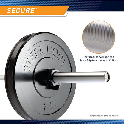 Steelbody IWF Standard 20kg and 15kg Olympic Weight Barbell Multiple Colors Available