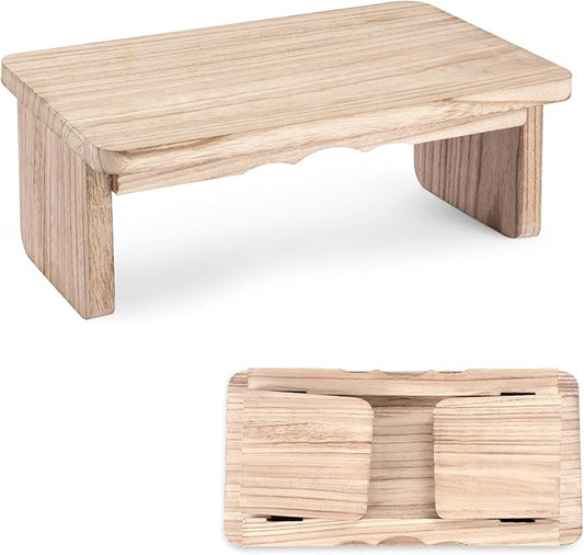 Yoga Meditation Benches - Yoga Bench,Wooden Zen Meditation Stool Kneeling Bench for Yoga Practice (Light Brown)