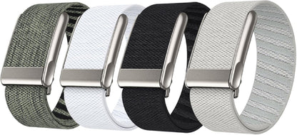 VeveXiao Stretchy Nylon Wristband Compatible with Whoop 5.0/Whoop MG Bands,Soft Stretchy Nylon Sports Loop Replacement Bands for Men Women, with Metal Frame Adjustable Connector