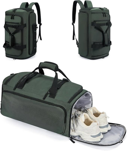 CLUCI Gym Bag for Men & Women, 35L Sports Duffle Bag for Travel,4 in 1 Weekender Bag,Overnight Backpack with Shoe Compartment,Carry on Duffel Bag for Airplane