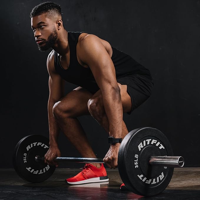 RITFIT Olympic Barbell 4ft/4.8ft/6ft - 2 Inch Weight Bar for Strength Training, Weightlifting, Squat, Deadlift, Bench Press, Curl, Overhead Press - 350lbs/500lbs Capacity