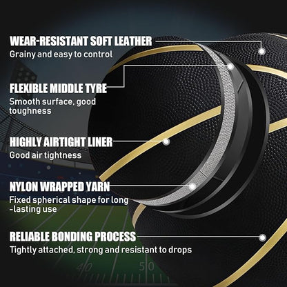 8 Pcs Sports Balls Set Include Basketball Football Soccer Volleyball with 2 Sport Equipment Bags 2 Pumps for Teens Youth Adult Outdoor Operation Christmas Ball Gifts