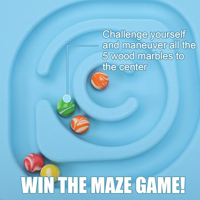 Maze Balance Board for Kids Plastic Wobble Rocker Balance Board with Mini Balls Load 170lb for Balancing Exercise Equipment Game Girls Boys Physical Therapy, 18.5 x 14.57 Inches