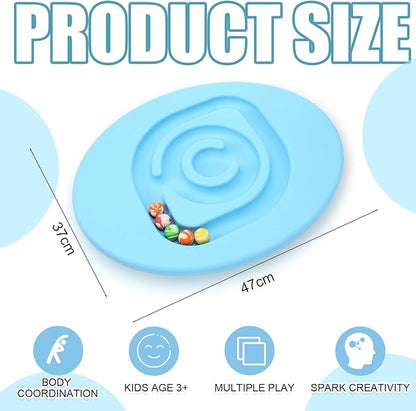 Maze Balance Board for Kids Plastic Wobble Rocker Balance Board with Mini Balls Load 170lb for Balancing Exercise Equipment Game Girls Boys Physical Therapy, 18.5 x 14.57 Inches