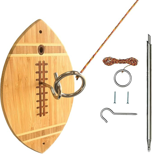 Ring Toss Game, Hook and Ring Toss Game with String and Hooks for Outdoor/Indoor Use, Man Cave