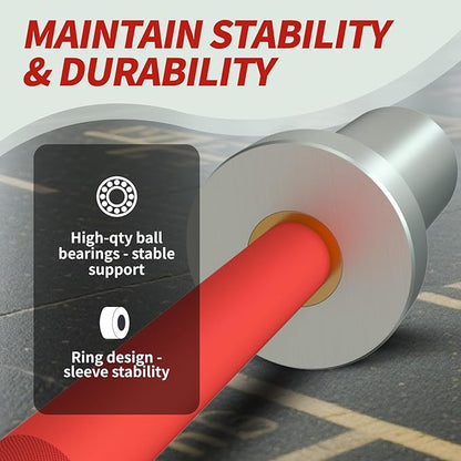 Egles Kids Barbell 5.5LB Mini Barbell Bar 4ft for Kid Women & Beginners Weighted Bar - Compatible with 2-Inch Weight Plates, for Strength Training Gym Weight Lifting, Multi-Color Training Bar