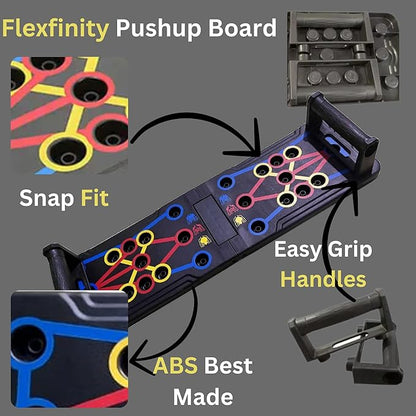 Push Up Board, Portable 25-In-1 Push up Board for Men, | Pilates Bar & Fitness Accessories with Resistance Bands & Ab Roller Wheel, Professional Strength Training Equipment For Man and Women