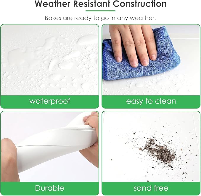 5-Piece Baseball & Softball Base Set, Thrown Down Sports Bases and Pitching Mount, Durable Rubber Field Bases for Kids & Adults for Indoor and Outdoor Softball, Baseball, and Kickball Practice