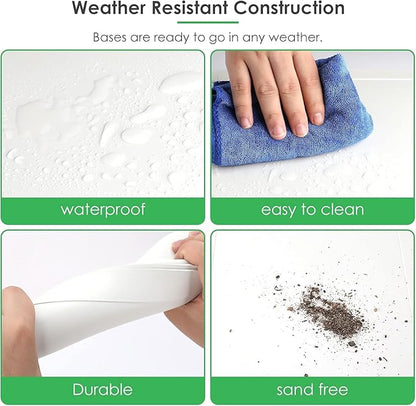 5-Piece Baseball & Softball Base Set, Thrown Down Sports Bases and Pitching Mount, Durable Rubber Field Bases for Kids & Adults for Indoor and Outdoor Softball, Baseball, and Kickball Practice