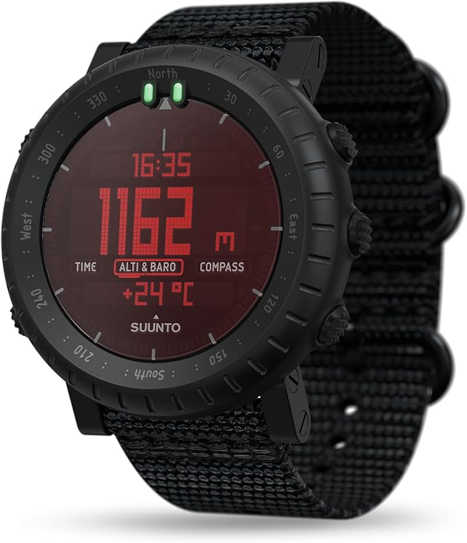 SUUNTO Core Alpha Sports Watch, Classic Outdoor Adventure Watch with Red Backlight, Altimeter, Barometer & Compass, Dual-time Display, Temperature & Storm Alarm for Hiking, Hunting & Mountain Use
