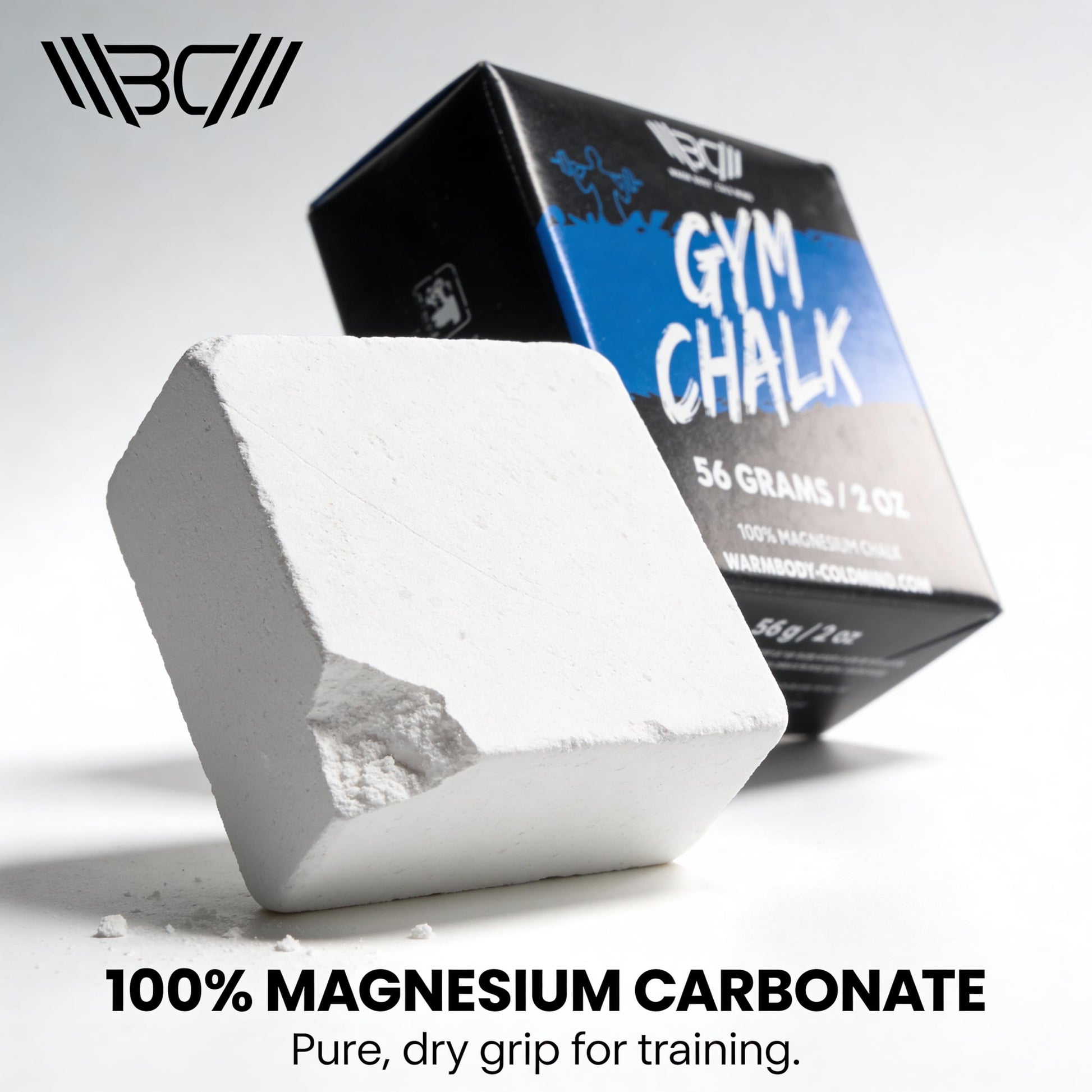 WARM BODY COLD MIND Premium Chalk Block for Weight Lifting - Hand Grip for Cross Training
