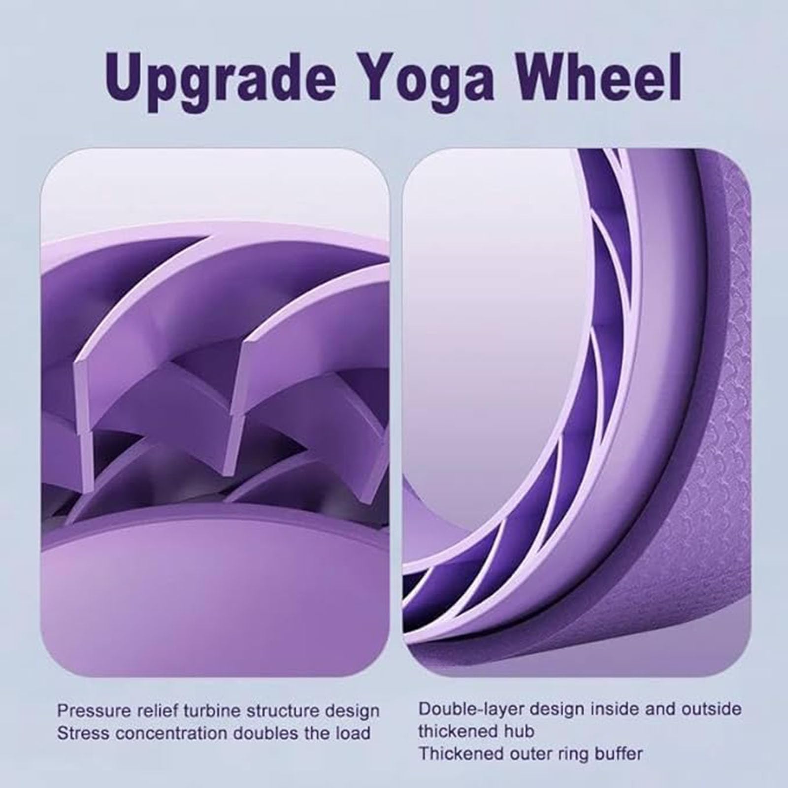 Curve magic wheel：Fit Prop Foam Padded Back Stretcher Wheel with Center Spine Cradle，Yoga Wheel for