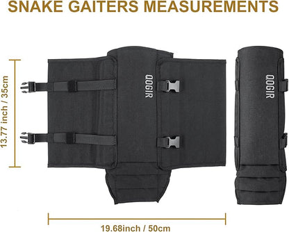 QOGIR Snake Gaiters 3 Pack: Durable Snake Guards for Hunting, Snake Gaiter Leggings for Men & Women, Snake Bite Protection for Lower Legs, Snake Proof Gaiters