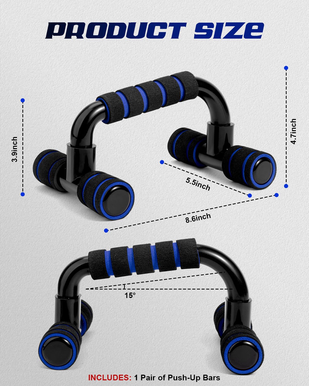 Citufuol Portable Ergonomic Push Up Bars, Robust Pushup Handles